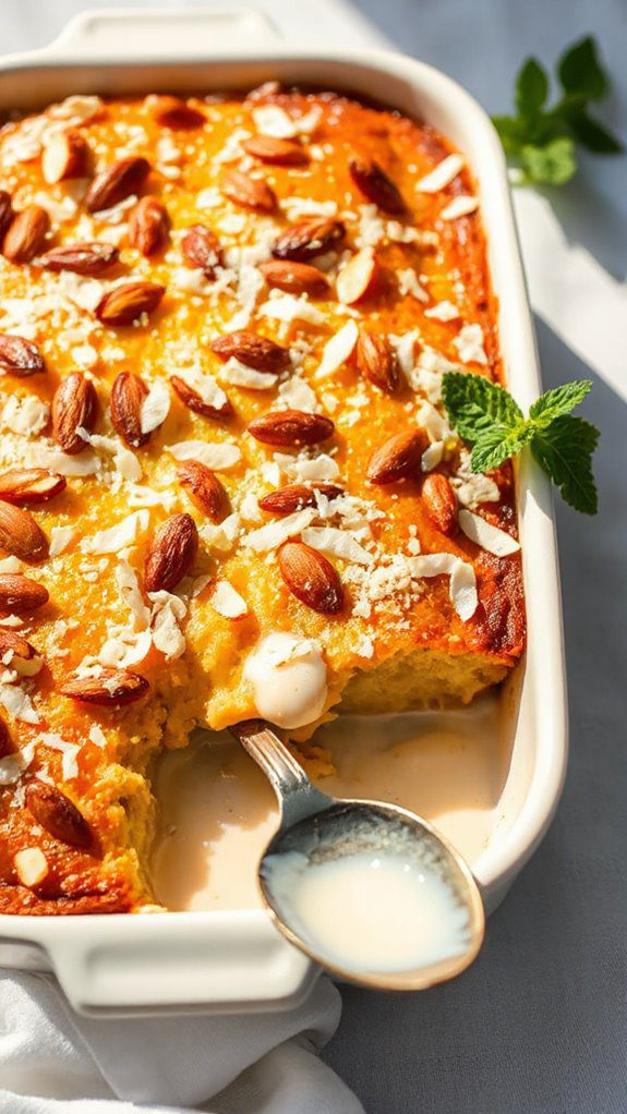 coconut cream bread pudding