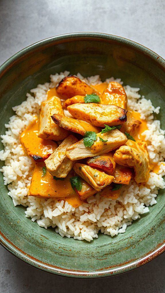 coconut curry chicken bowl
