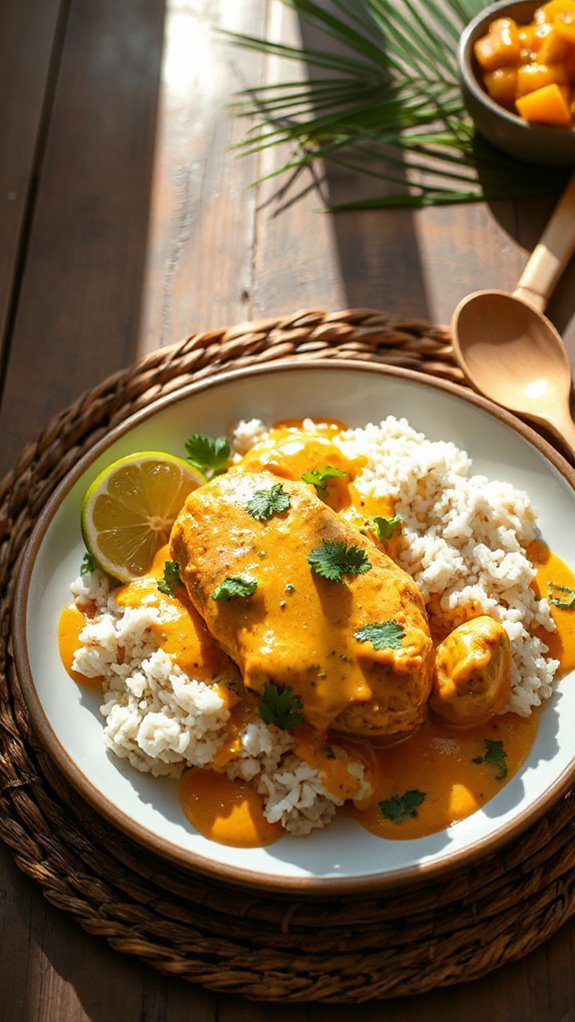 coconut curry chicken dish