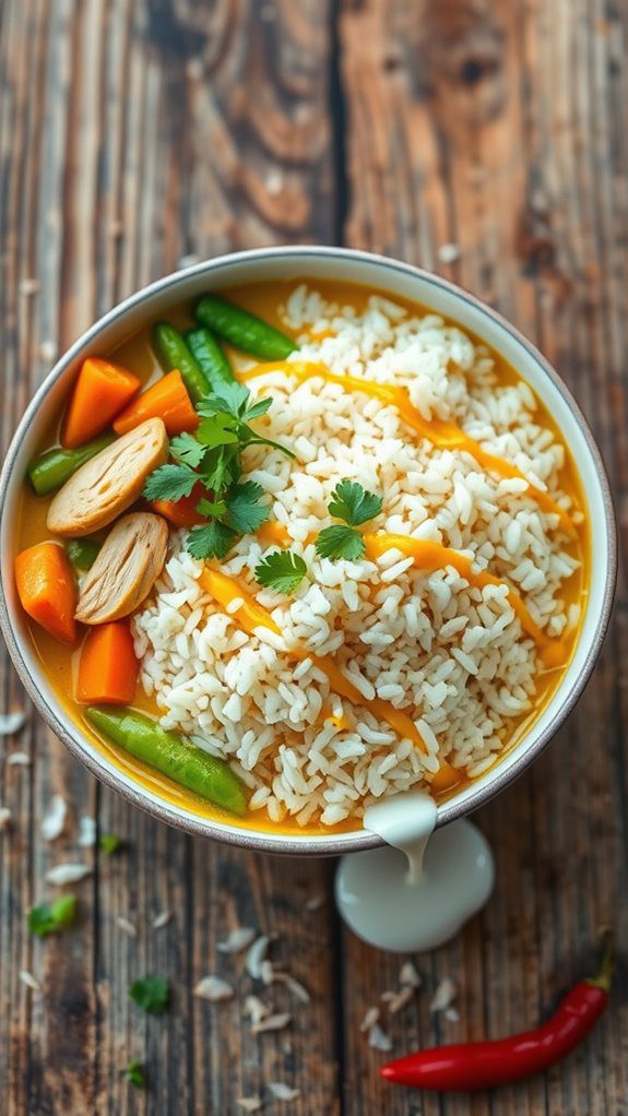 coconut curry flavored rice