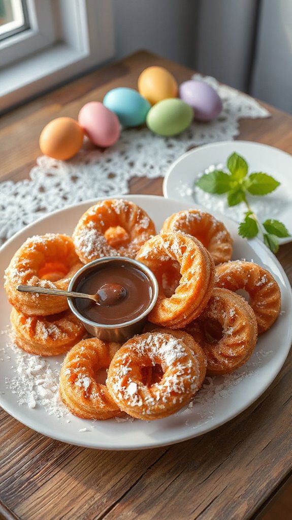 coconut flavored churros dessert recipe