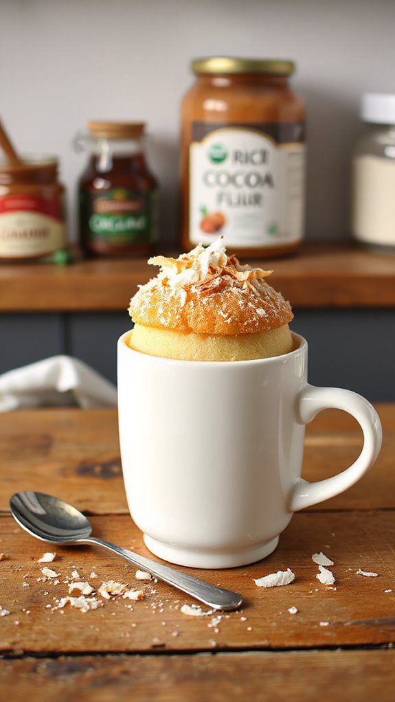 coconut flavored microwave dessert