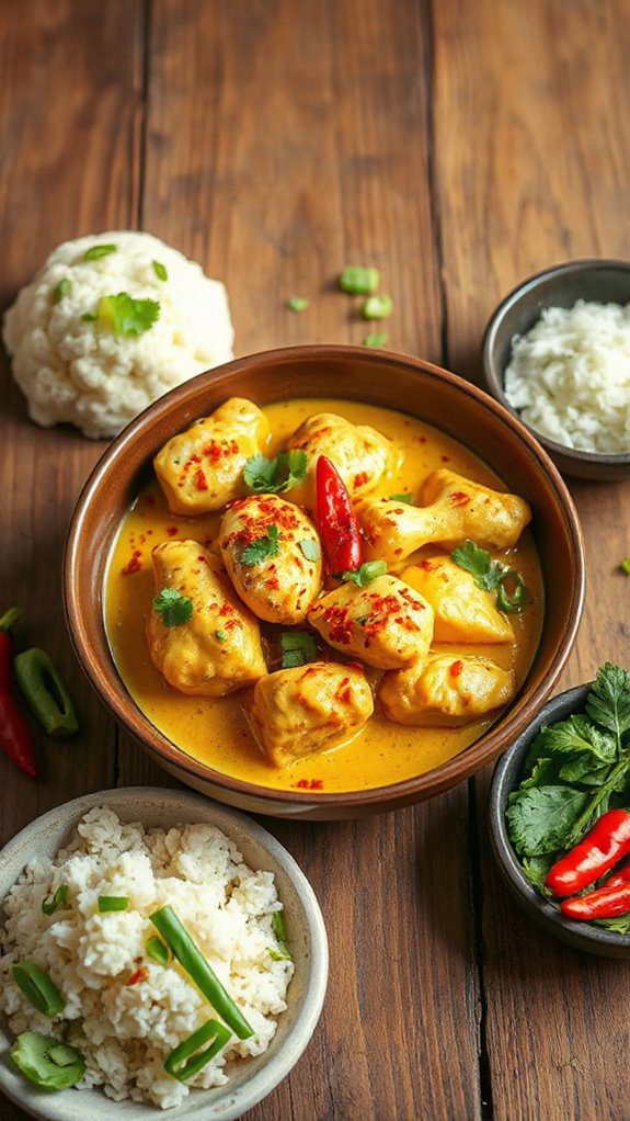 coconut infused chicken curry