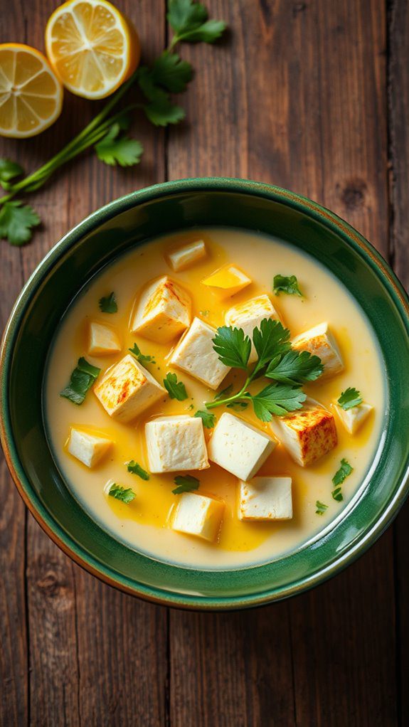 coconut lemongrass tofu soup