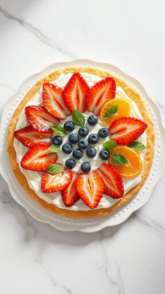 colorful dessert pizza creation colorful dessert pizza creation