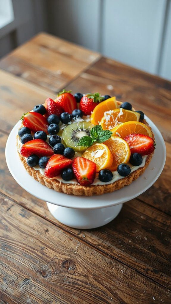 colorful dessert with fruits colorful dessert with fruits