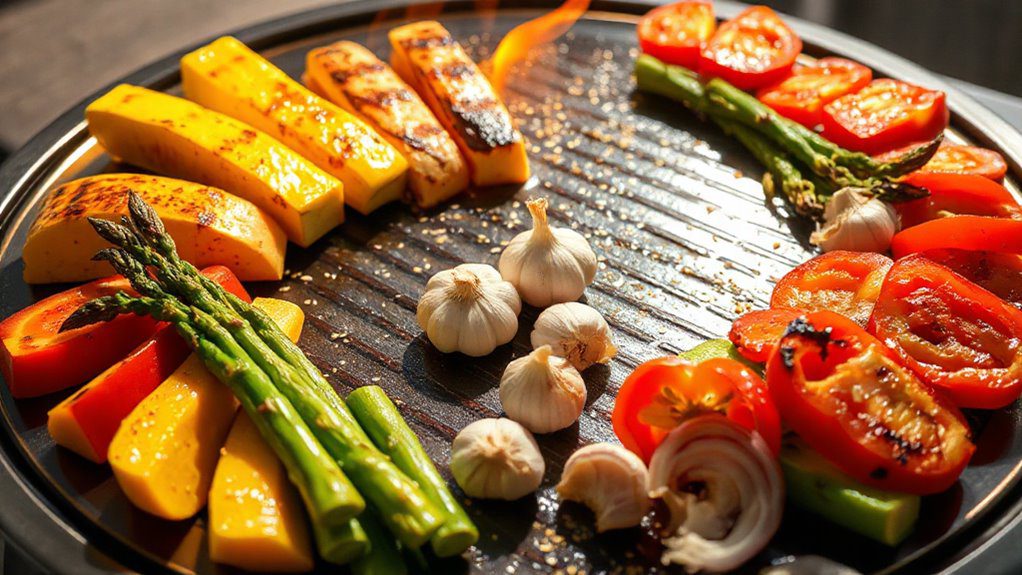 colorful grilled vegetable mixture