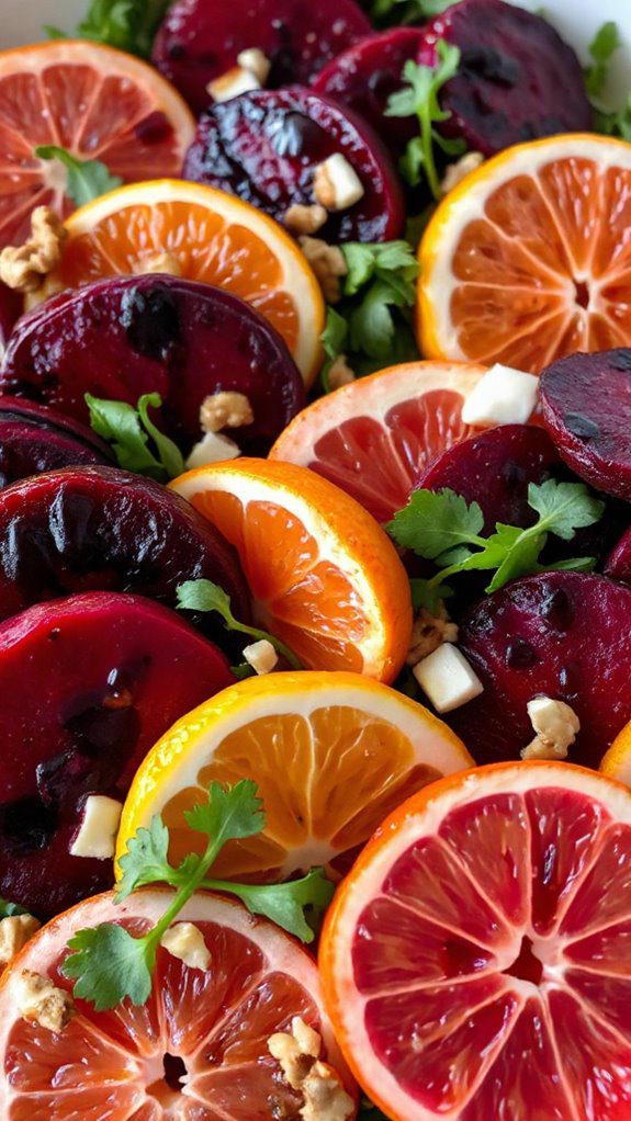 colorful roasted beet salad