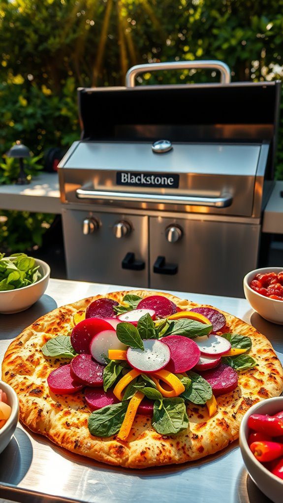 colorful vegetable flatbread delight