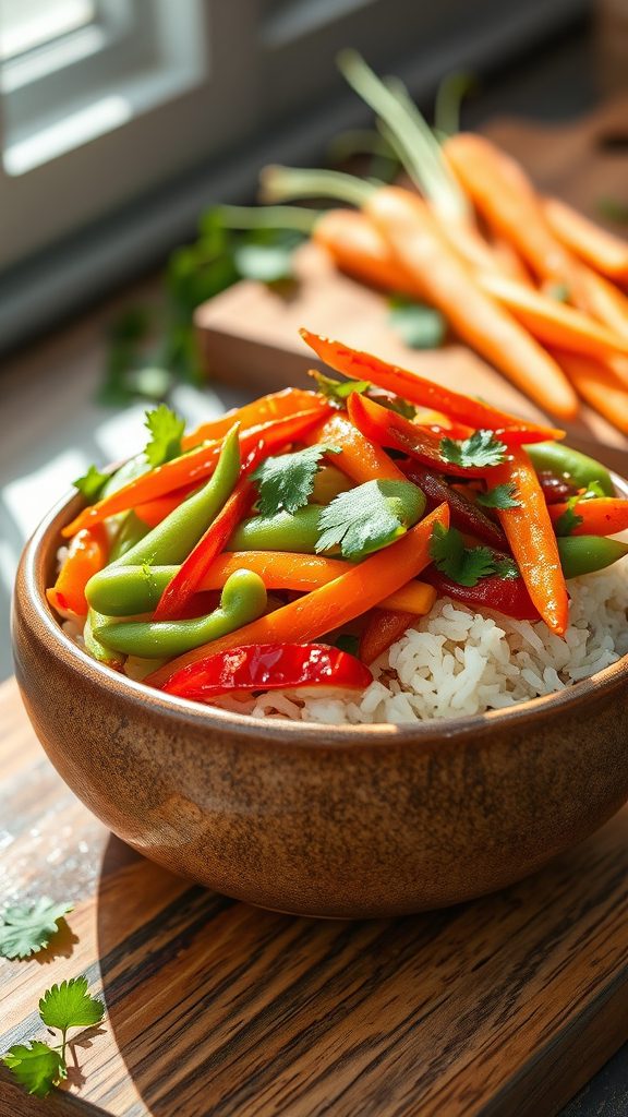 colorful vegetable stir fry dish colorful vegetable stir fry dish
