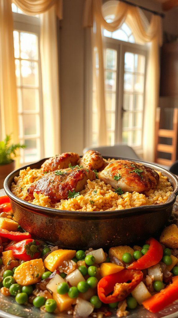 comforting chicken rice dish