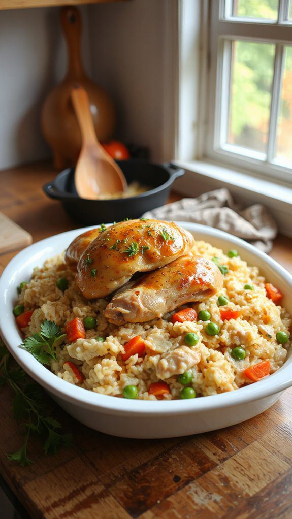 comforting chicken rice dish