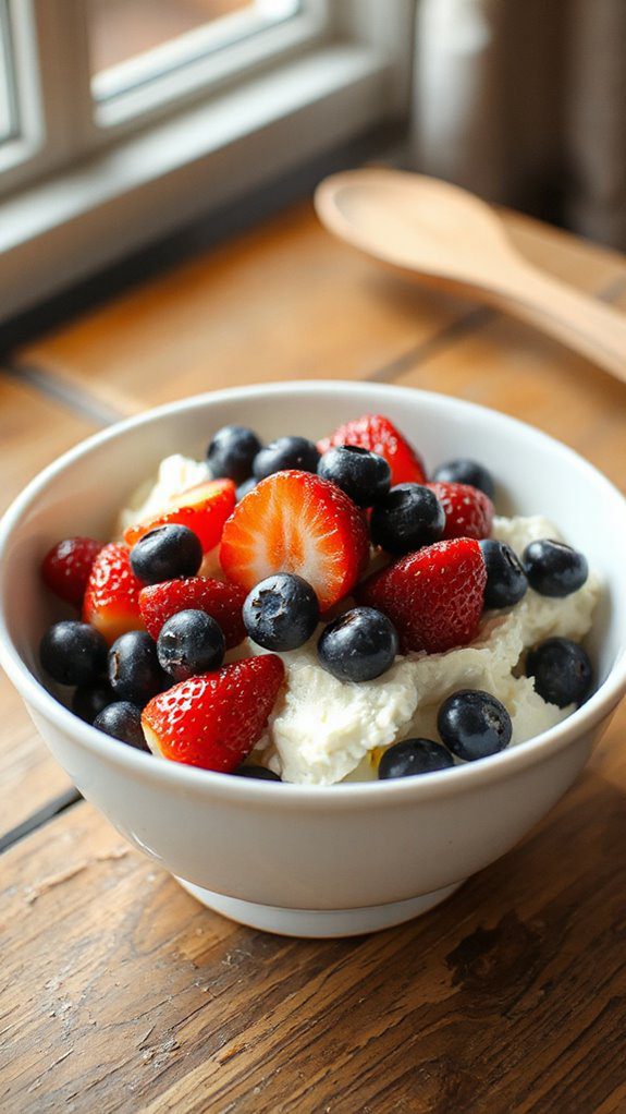 cottage cheese berry bowl
