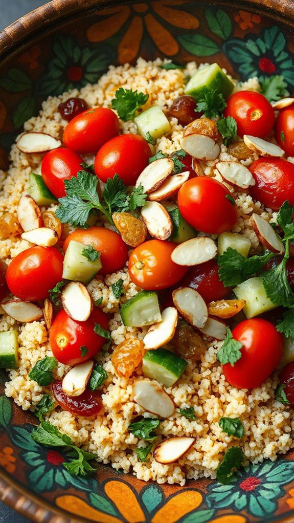 couscous salad with moroccan flavors