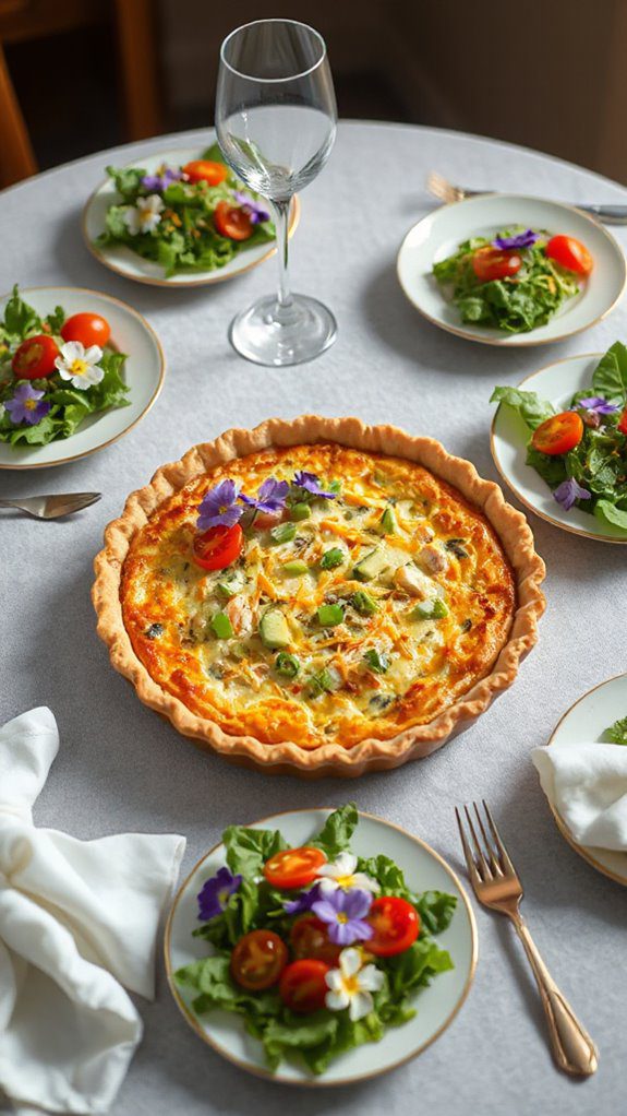 crab avocado savory tart