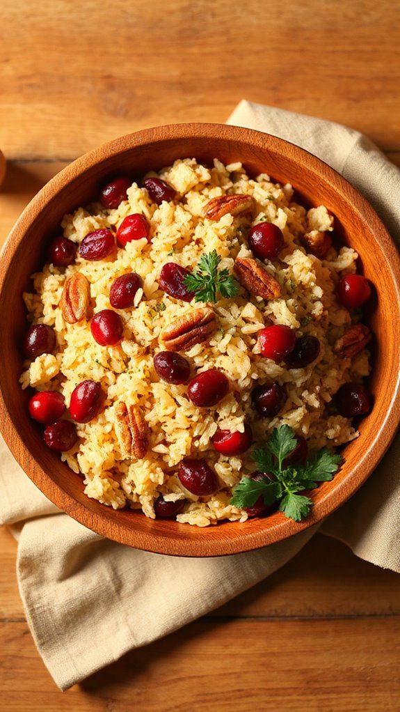 cranberry pecan rice dish