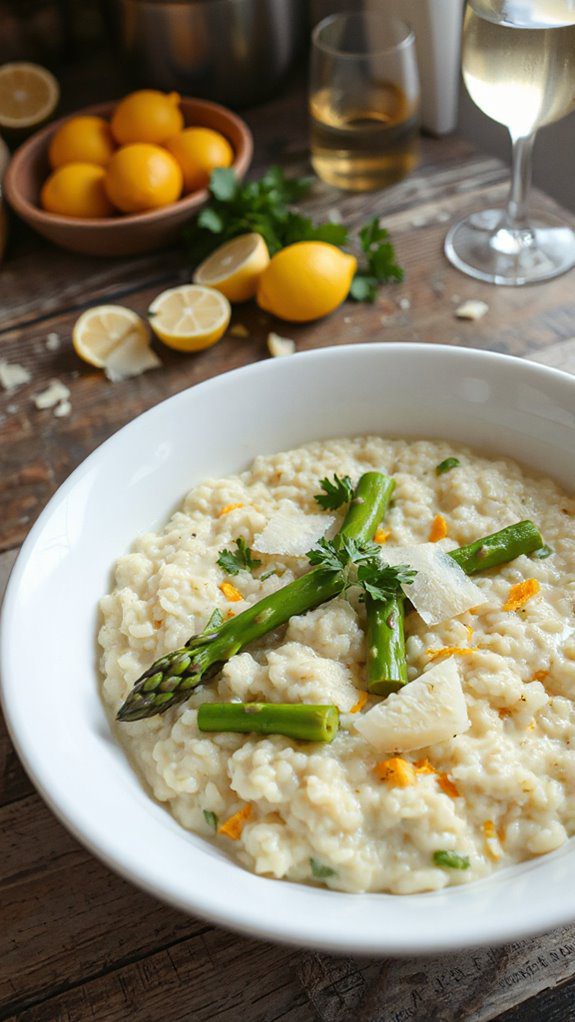 creamy asparagus lemon risotto