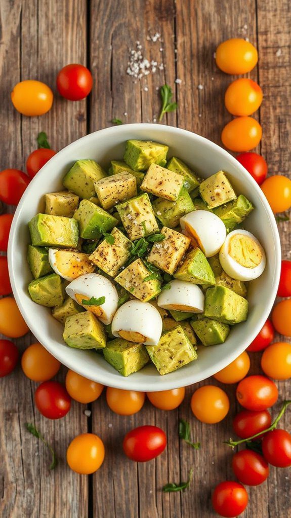 creamy avocado egg mixture