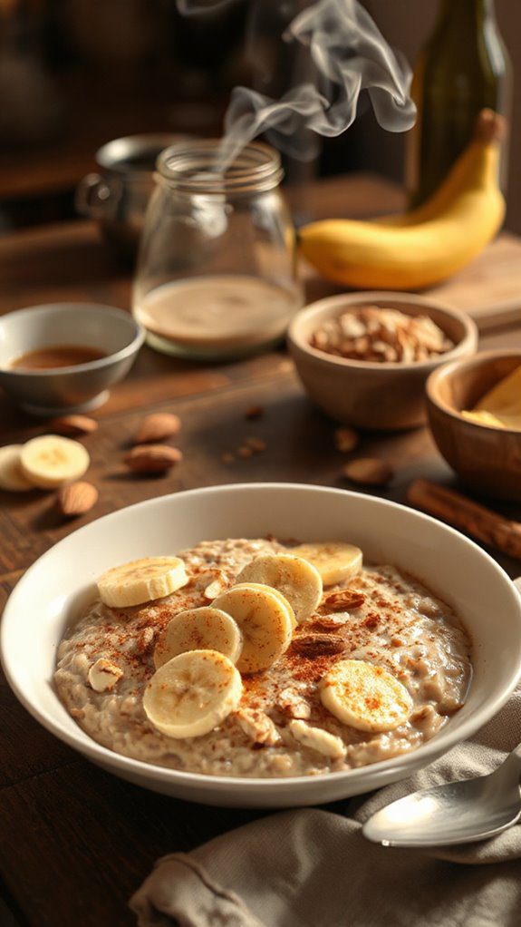 creamy banana oat breakfast