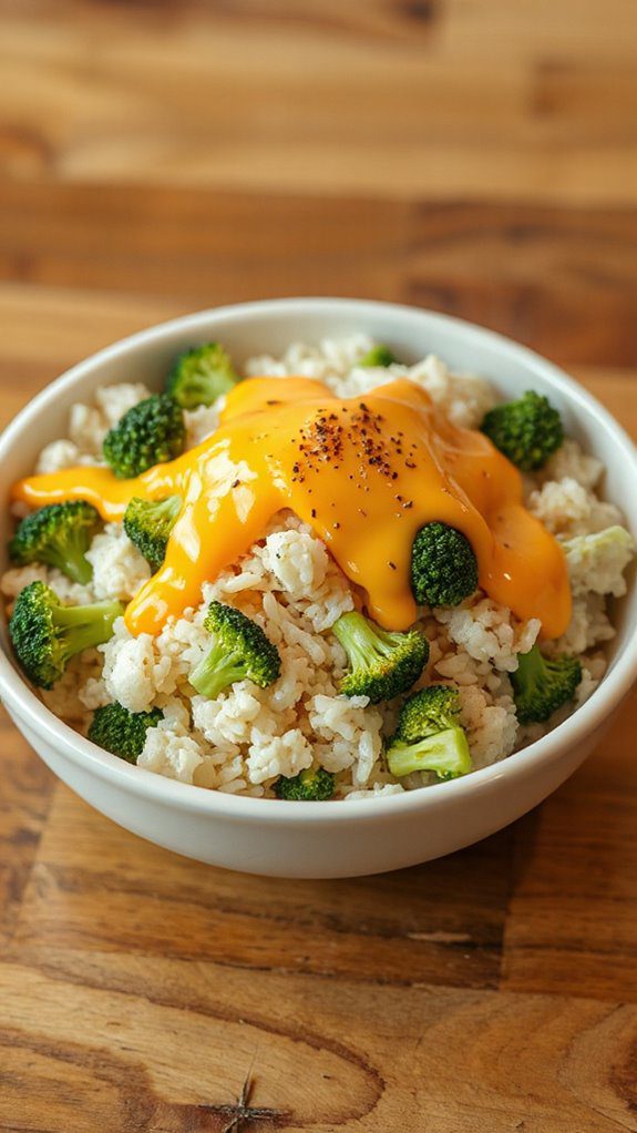 creamy broccoli cheese bowl