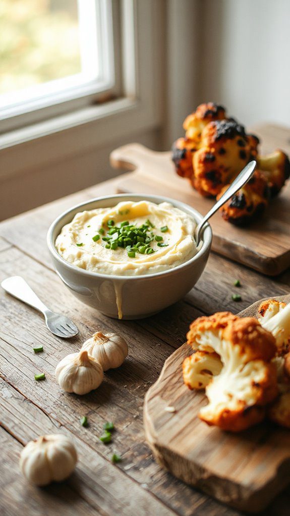 creamy cauliflower cheese mash