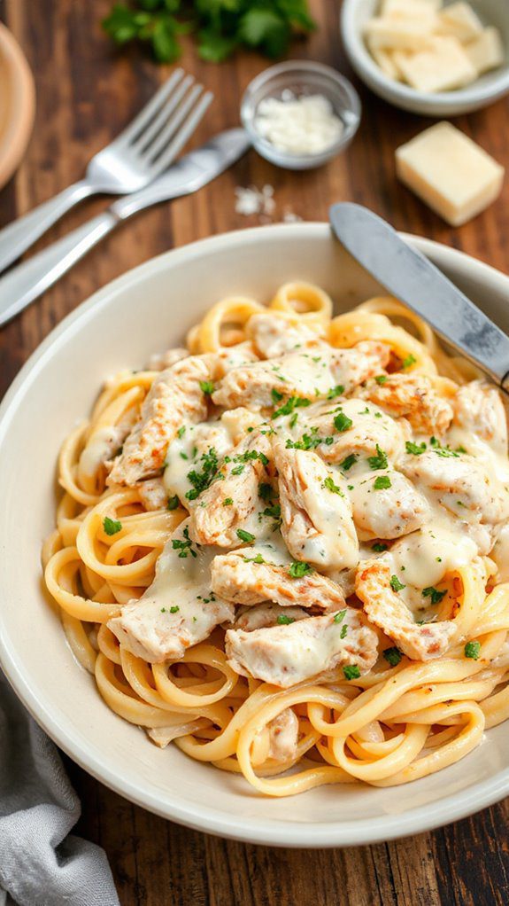 creamy chicken pasta dish