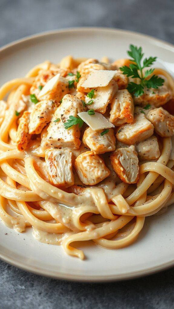 creamy chicken pasta dish