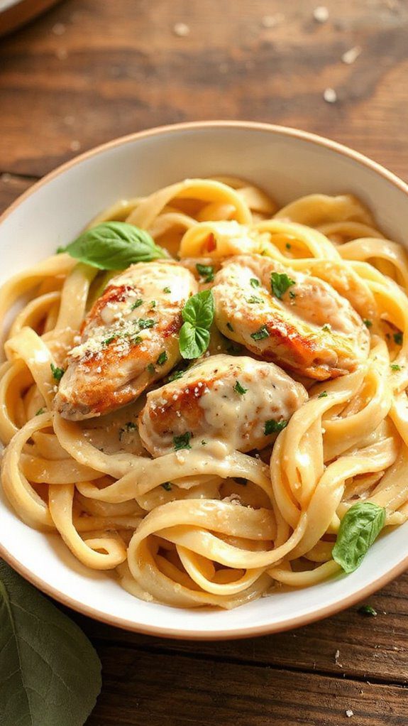 creamy chicken pasta dish