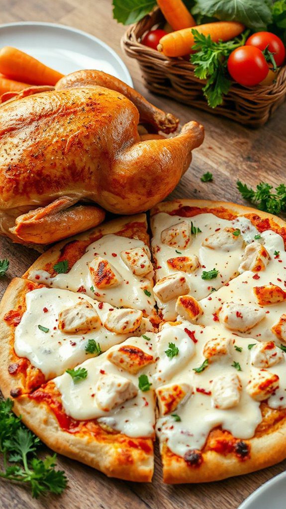 creamy chicken pizza delight creamy chicken pizza delight