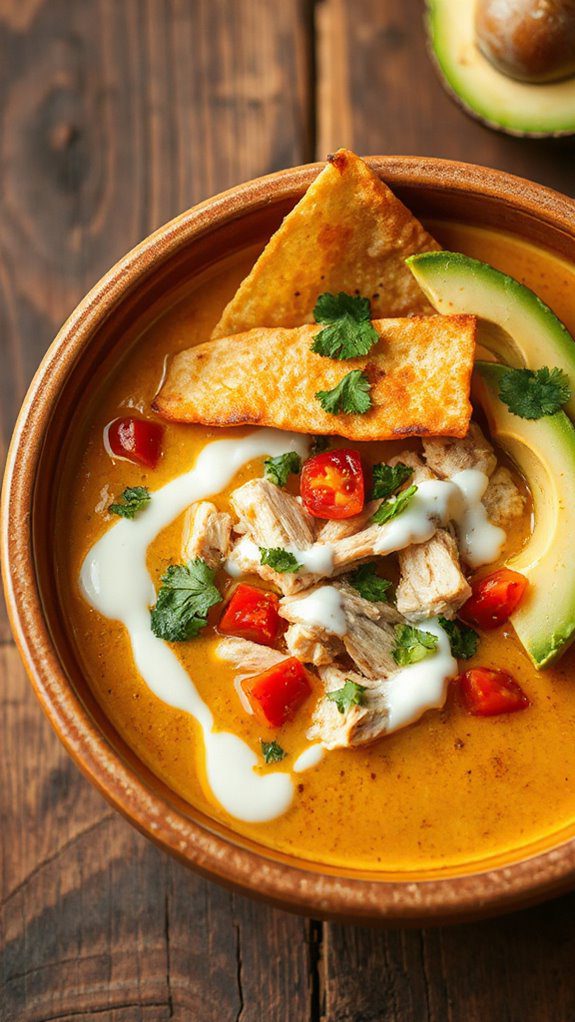 creamy chicken tortilla soup