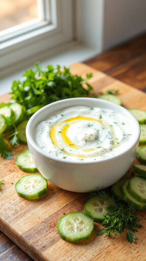 creamy cucumber yogurt dip