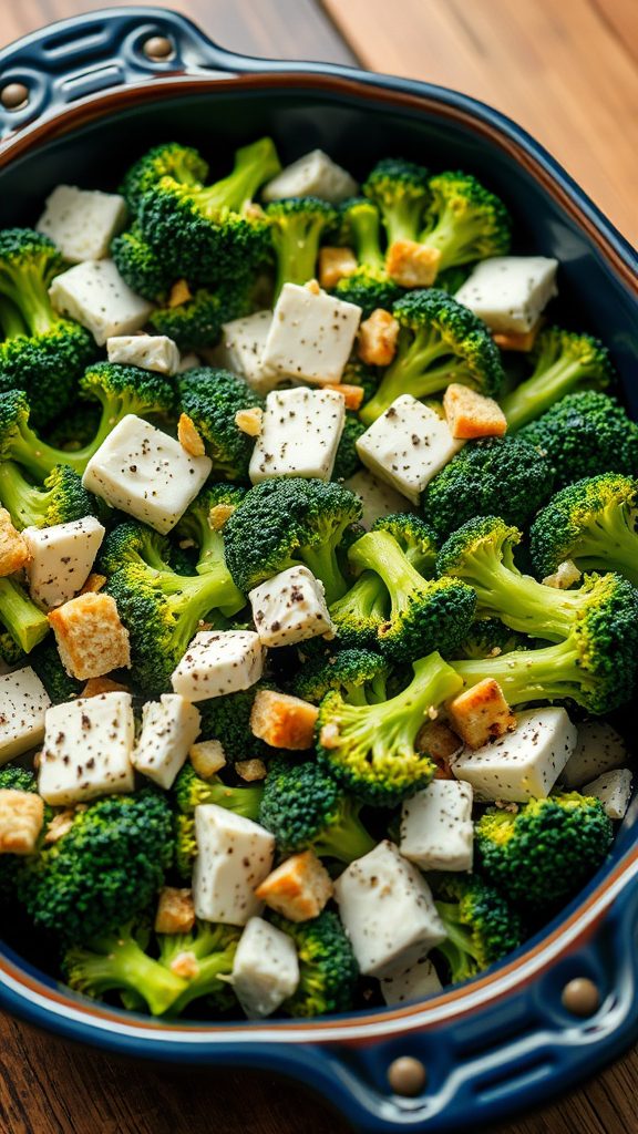 creamy feta broccoli dish