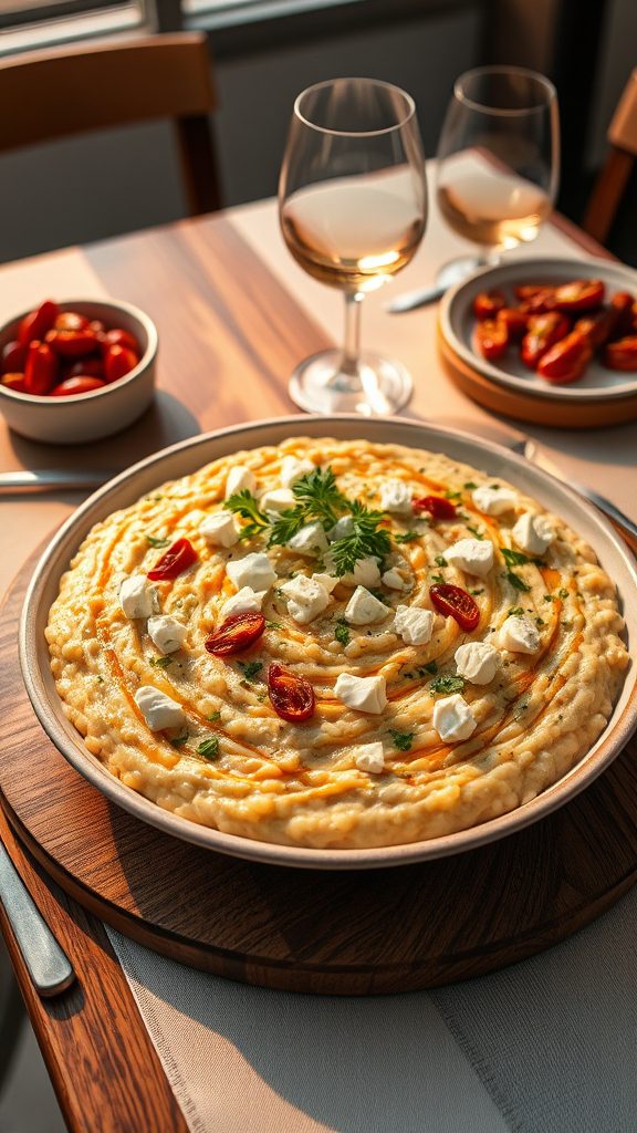 creamy feta risotto dish