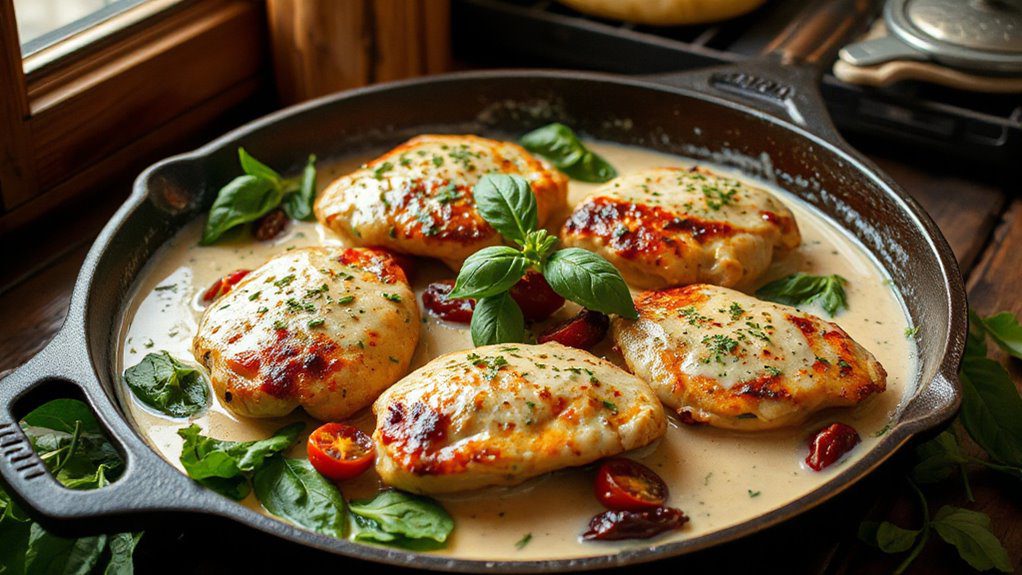 creamy garlic chicken recipe
