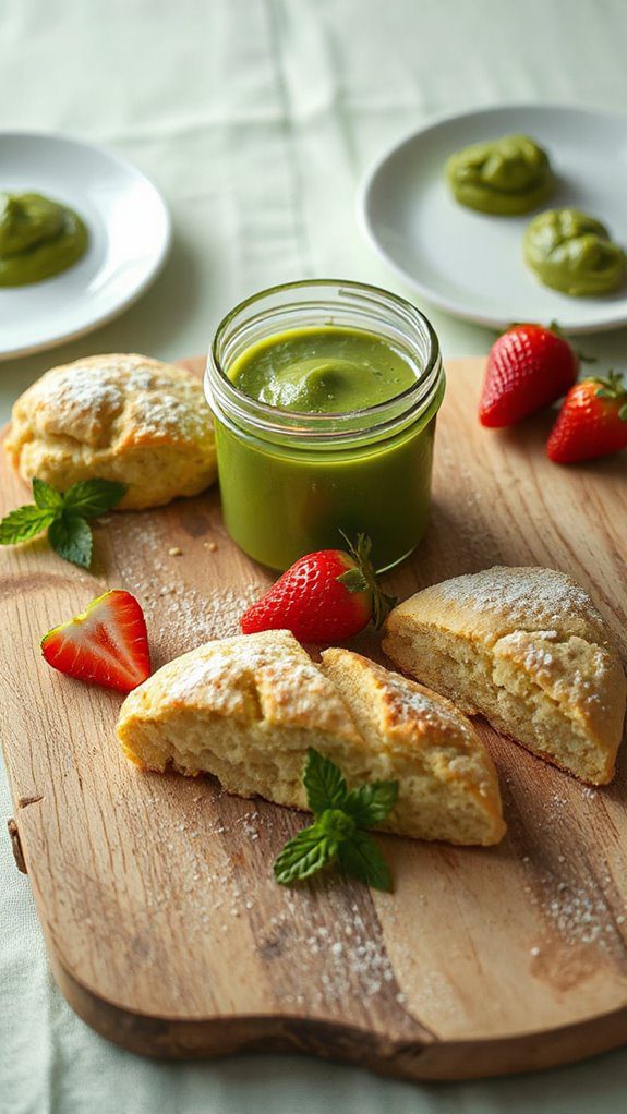 creamy green tea dessert