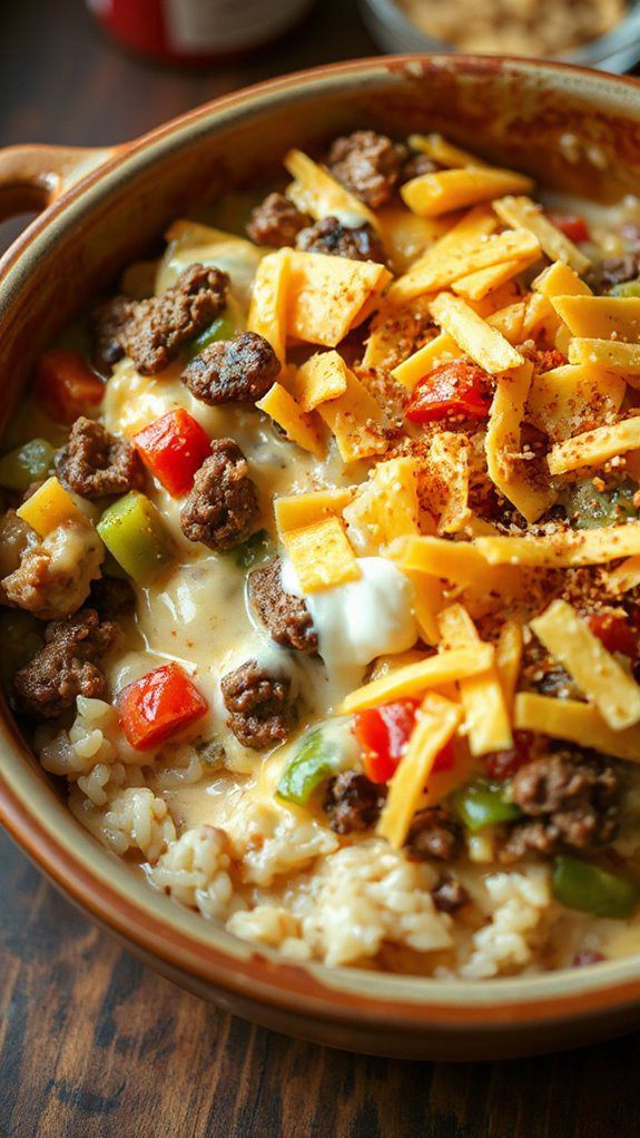 creamy hamburger rice casserole creamy hamburger rice casserole