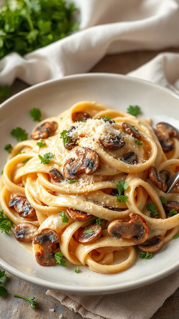 creamy mushroom pasta recipe