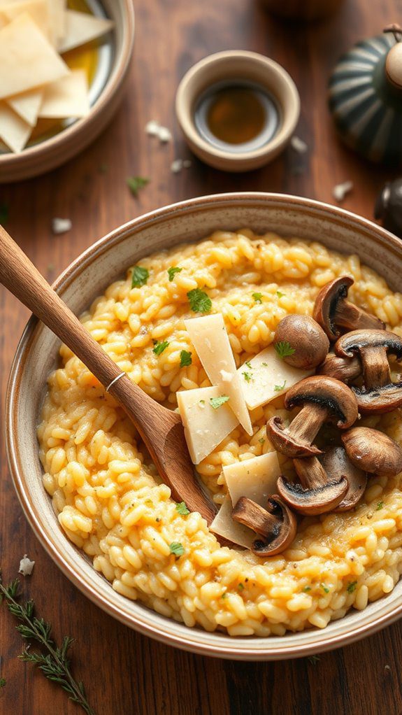 creamy mushroom rice dish