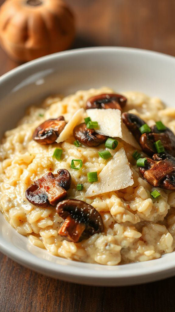 creamy mushroom rice dish