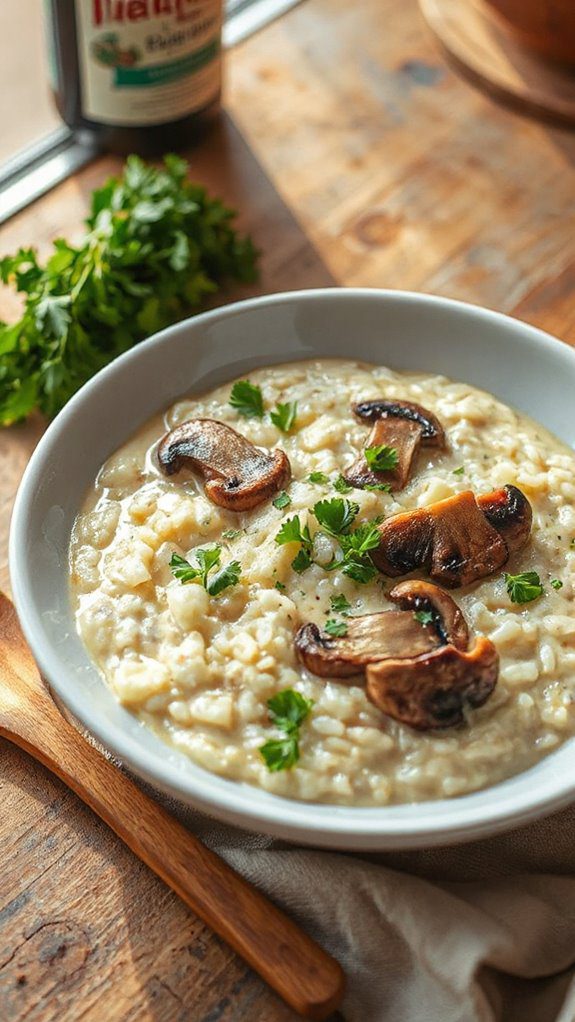 creamy mushroom rice dish
