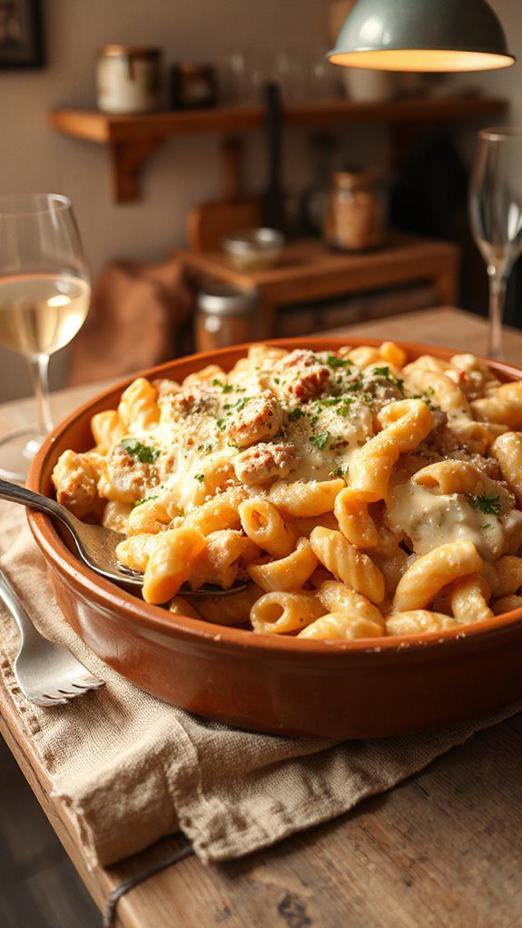 creamy pasta chicken casserole