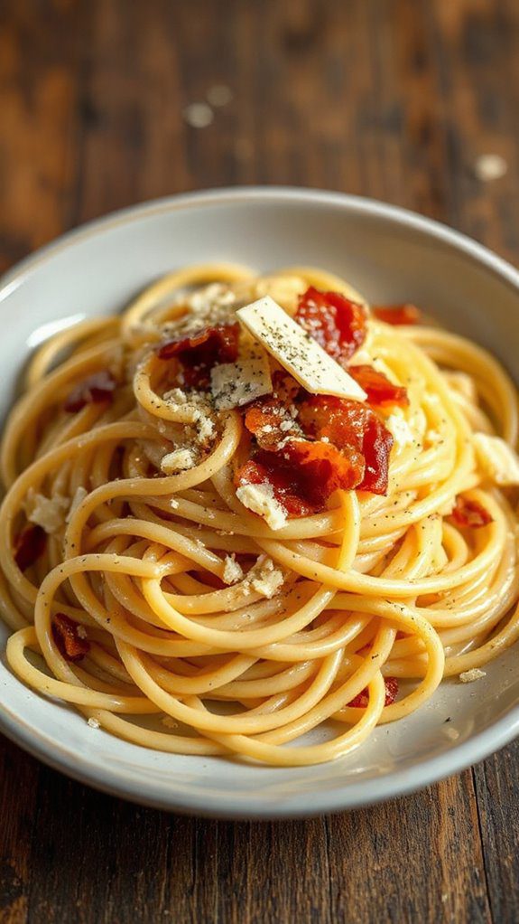 creamy pasta with pancetta