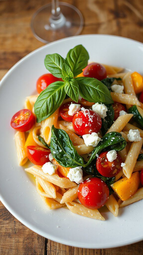 creamy pasta with vegetables