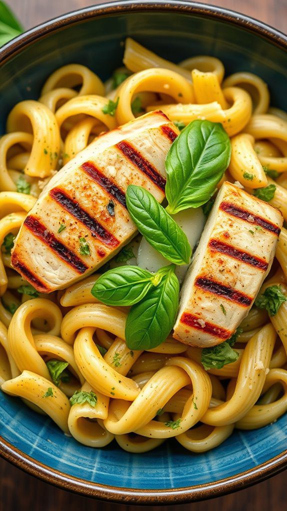 creamy pesto chicken pasta