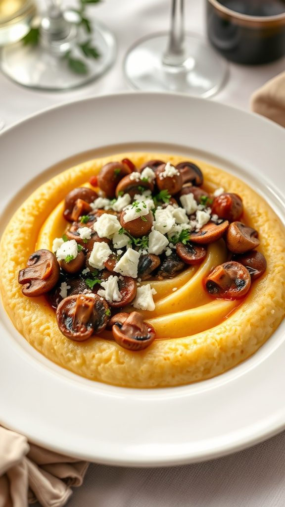 creamy polenta with mushrooms