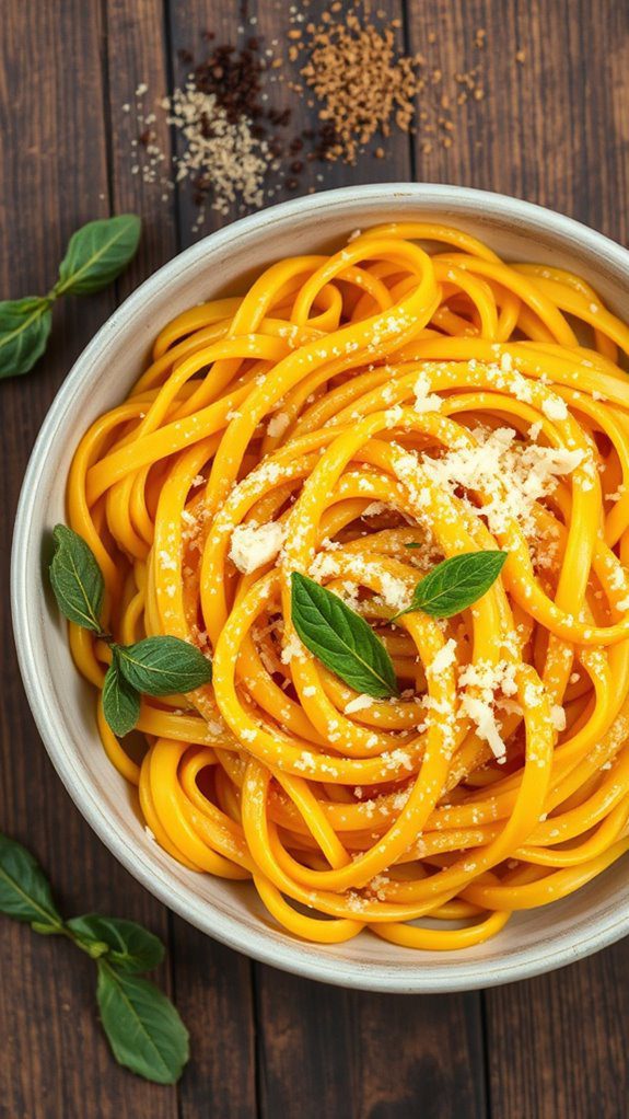 creamy pumpkin pasta dish