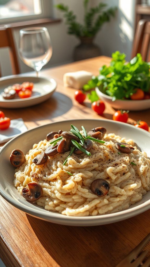 creamy savory mushroom risotto