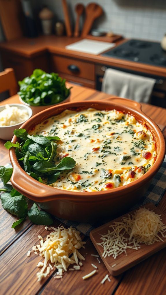creamy spinach artichoke casserole creamy spinach artichoke casserole