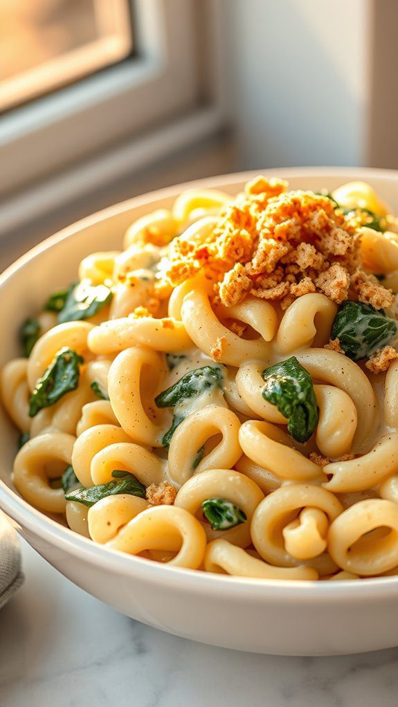 creamy spinach artichoke pasta