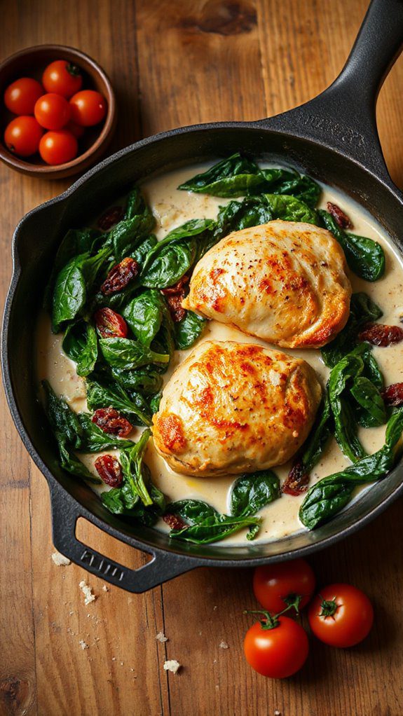 creamy spinach chicken dish creamy spinach chicken dish